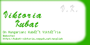 viktoria kubat business card